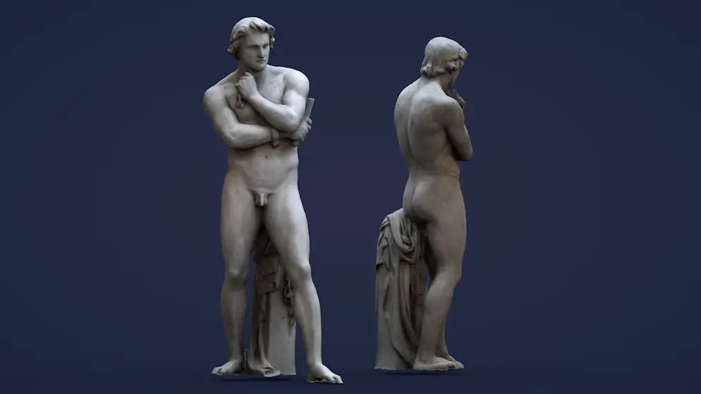卢浮宫博物馆雕塑C4D模型 spartacus louvre museum