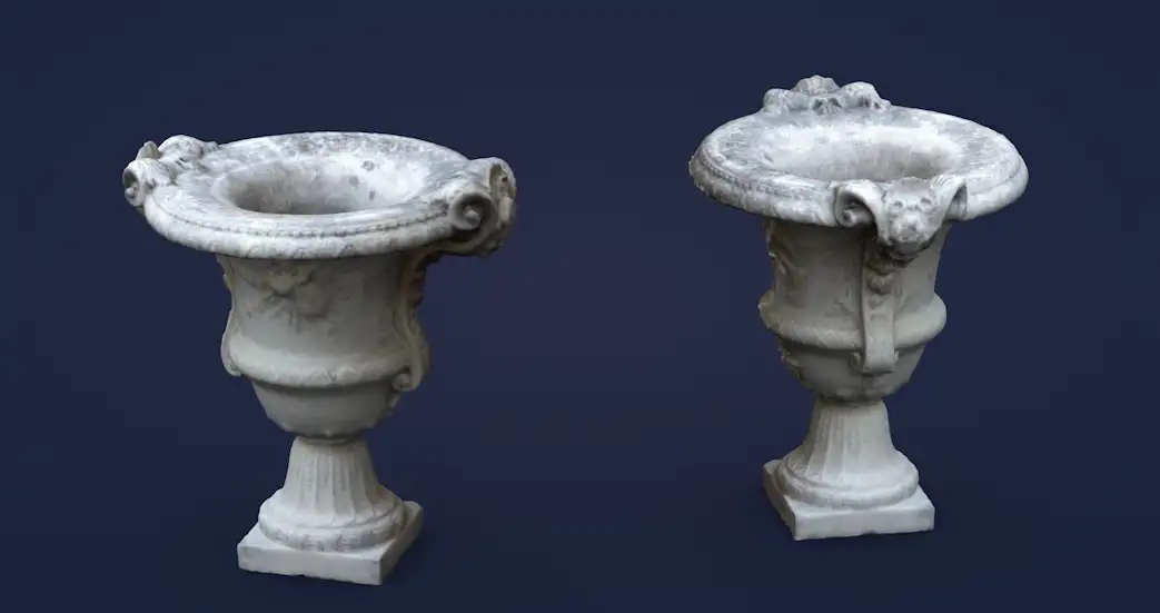 卢浮宫博物馆花瓶C4D模型 vase louvre museum low definition