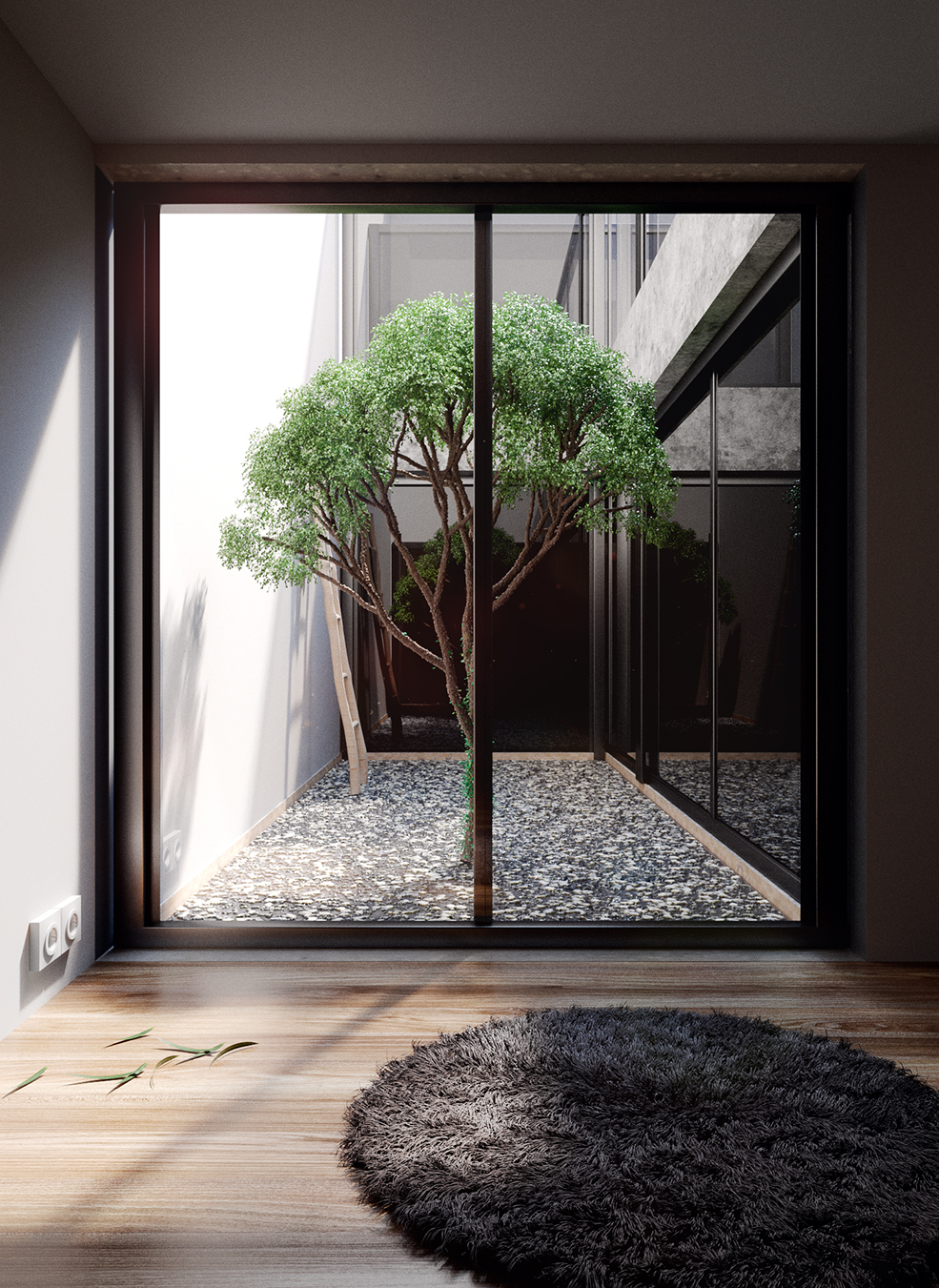 C4D别墅一角渲染 Prestige Villa