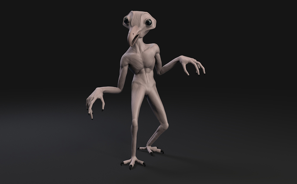 [Zbrush模型]鸟怪兽ZTL模型 Baba Yaga