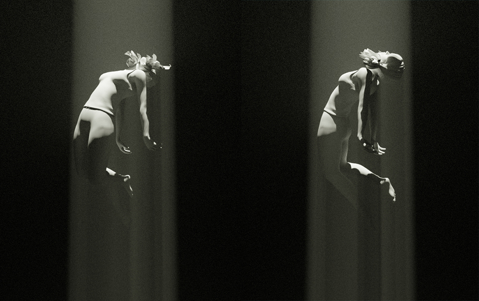 C4D Octane Render光线中旋转的人物动画工程