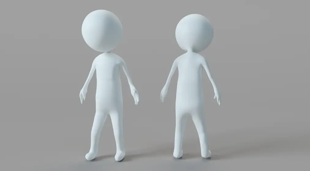 3D小人三维绑定模型 Stickman