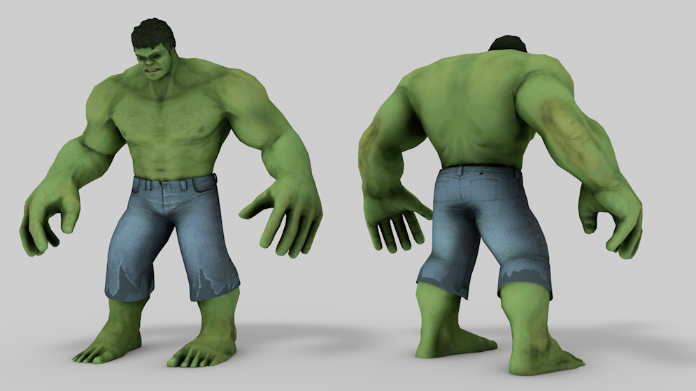 绿巨人C4D绑定模型 Hulk Cinema 4D Model