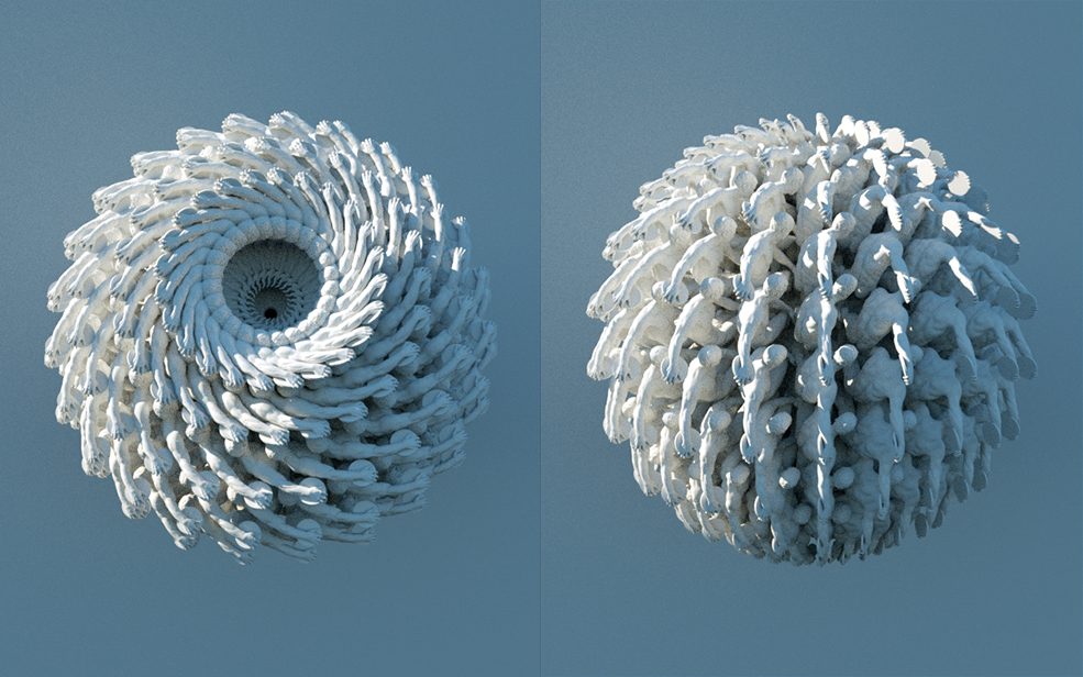 C4D Octane Render人体圆球动画工程