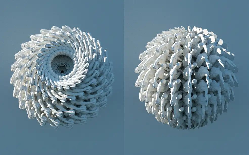 C4D Octane Render人体圆球动画工程