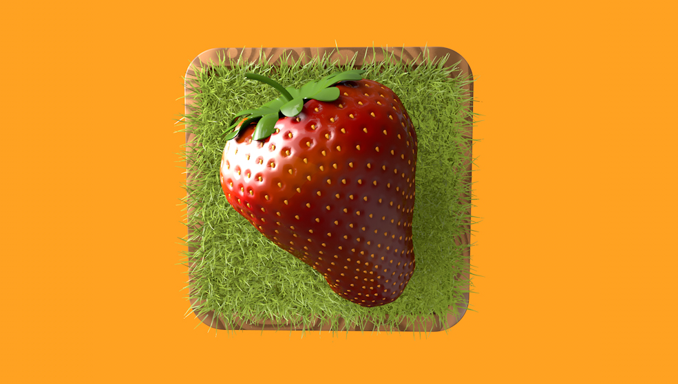 C4D草莓图标工程 Strawberry