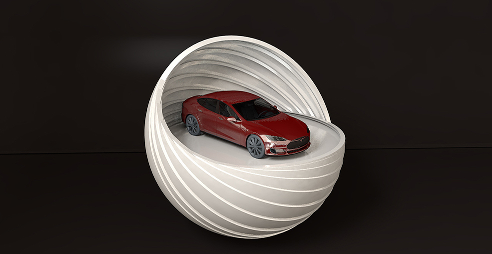 C4D特斯拉汽车展示动画工程 Tesla auto show animation