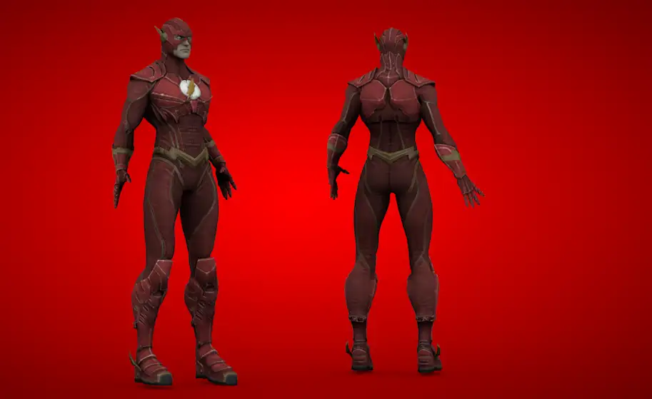 闪电侠C4D绑定模型 Flash c4d model