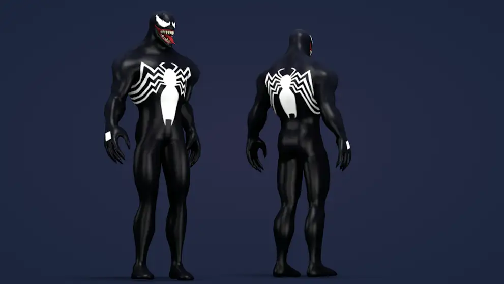 蜘蛛侠的头号宿敌毒液C4D绑定模型 VENOM models Cinema 4D - C4D之家 - 屏幕快照 2017-09-10 21.14.28.png