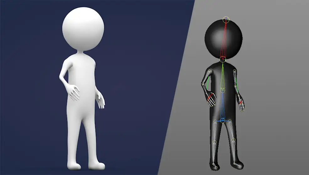 火柴人3D卡通小人模型 stickman 3d model