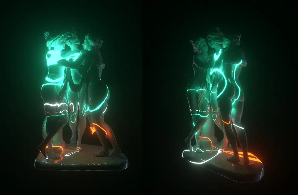 C4D Octane Render人体光线动画 Body light C4D Project - C4D之家 - threeGraces_0498.jpg