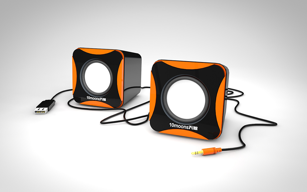 迷你音响C4D模型 sound 3d model