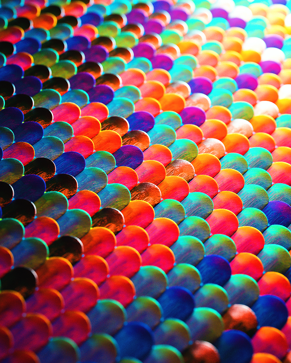 C4D实用工程第453季：叠放的七彩鳞片C4D工程C4D Project[Cinema4D - Octane] - C4D之家 - [20-09-17]---Fluore.jpg