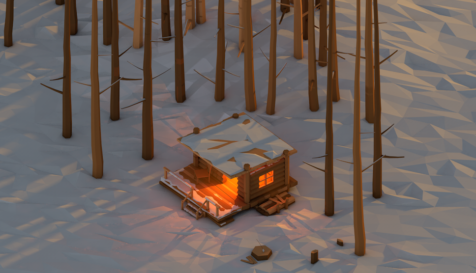 C4D大雪覆盖的树林低面多边形模型 - C4D之家 - 屏幕快照 2017-09-21 21.37.55.png