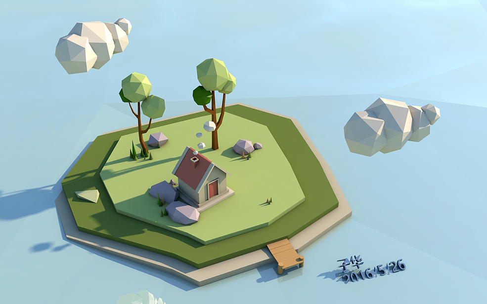 C4D低面多边形小岛场景模型 - C4D之家 - 011d23574be7656ac72525aed6cdc2.jpg@1280w_1l_2o_100sh.jpg