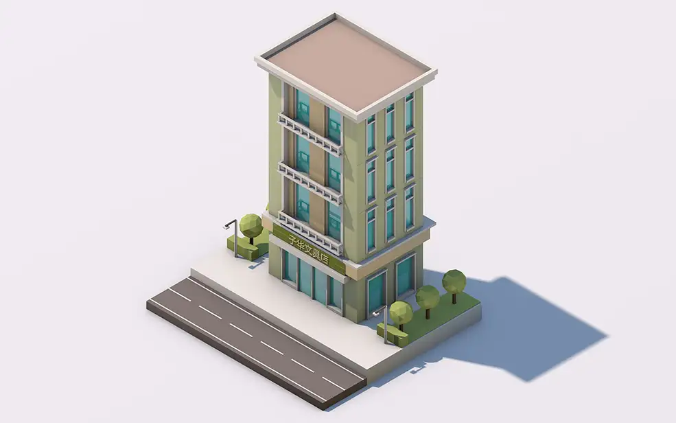 卡通房子C4D模型 Cartoon house c4d model
