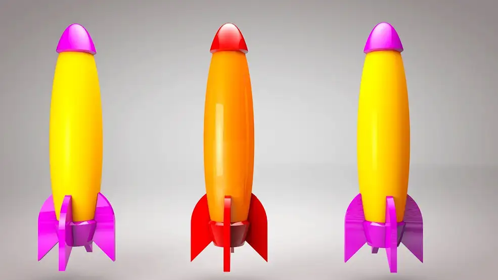 卡通火箭C4D模型 Cartoon Rocket