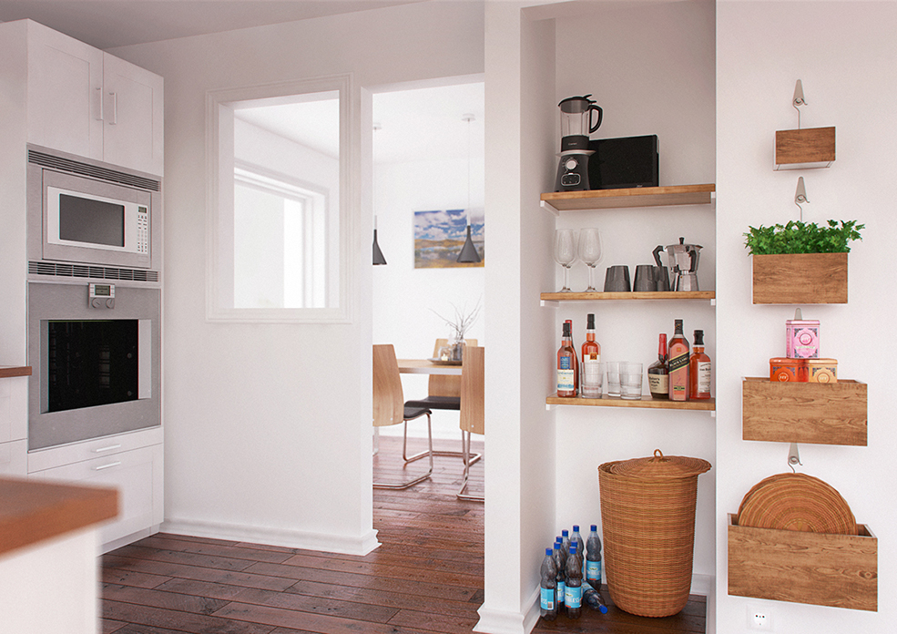 C4D厨房渲染作品欣赏 Canadian Kitchen