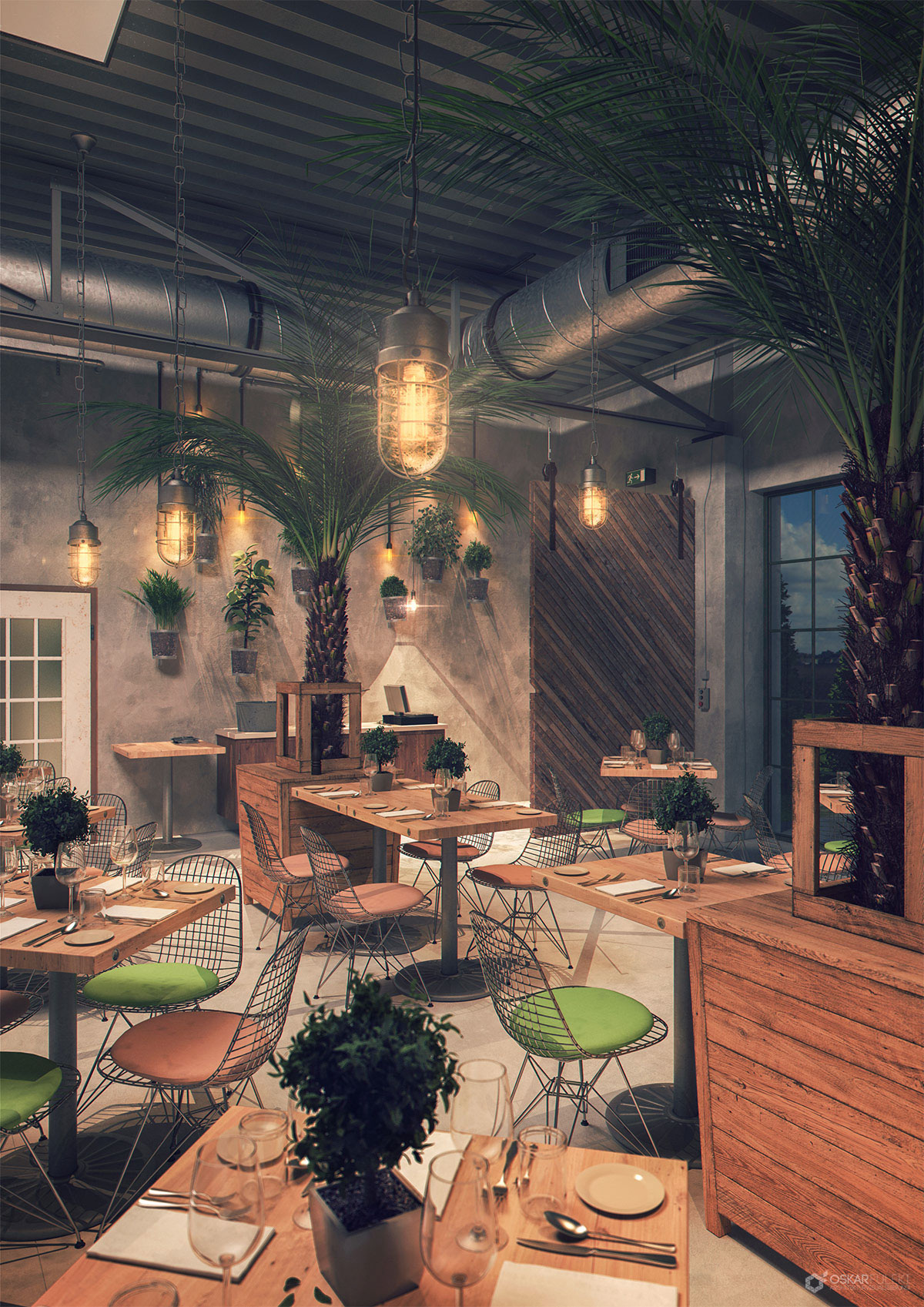 C4D工业餐厅渲染作品欣赏 Industrial Restaurant - Full CGI - C4D之家 - b3655e31110791.5641cee1badde.jpg