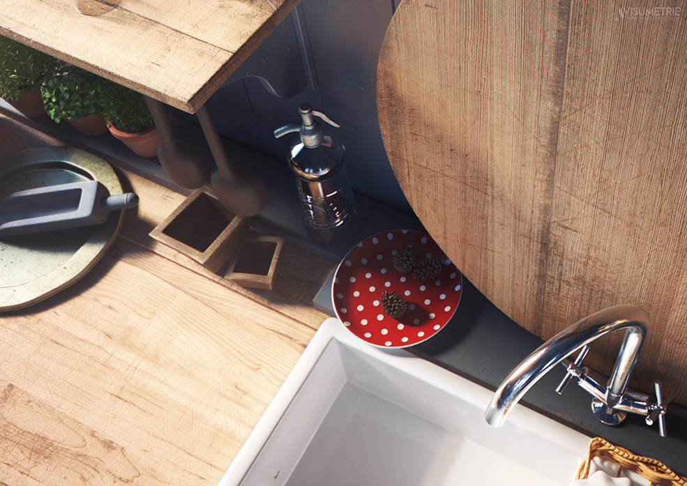 C4D复古厨房渲染欣赏 old antique kitchen - C4D之家 - c4a90847772113.5884d37ed889d.jpg