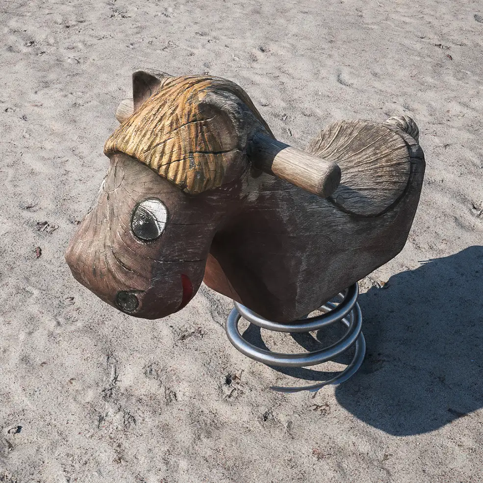 沙滩上的弹簧木马玩具C4D模型 HORSE SPRING SWING - C4D之家 - thumb.jpg