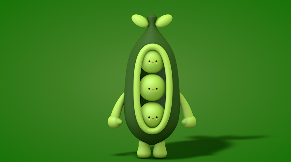 可爱的豌豆卡通形象C4D模型 Pea cartoon - C4D之家 - 屏幕快照-2017-10-10-20.24.20.jpg