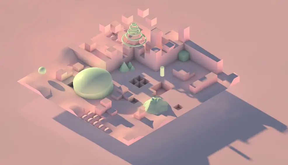 C4D等距景观卡通场景 ISOMETRIC LANDSCAPE