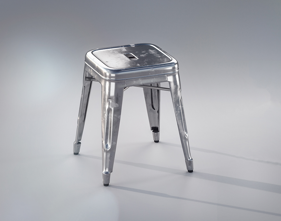 金属凳子C4D模型 Model Tolix LOOMA（Corona Render）