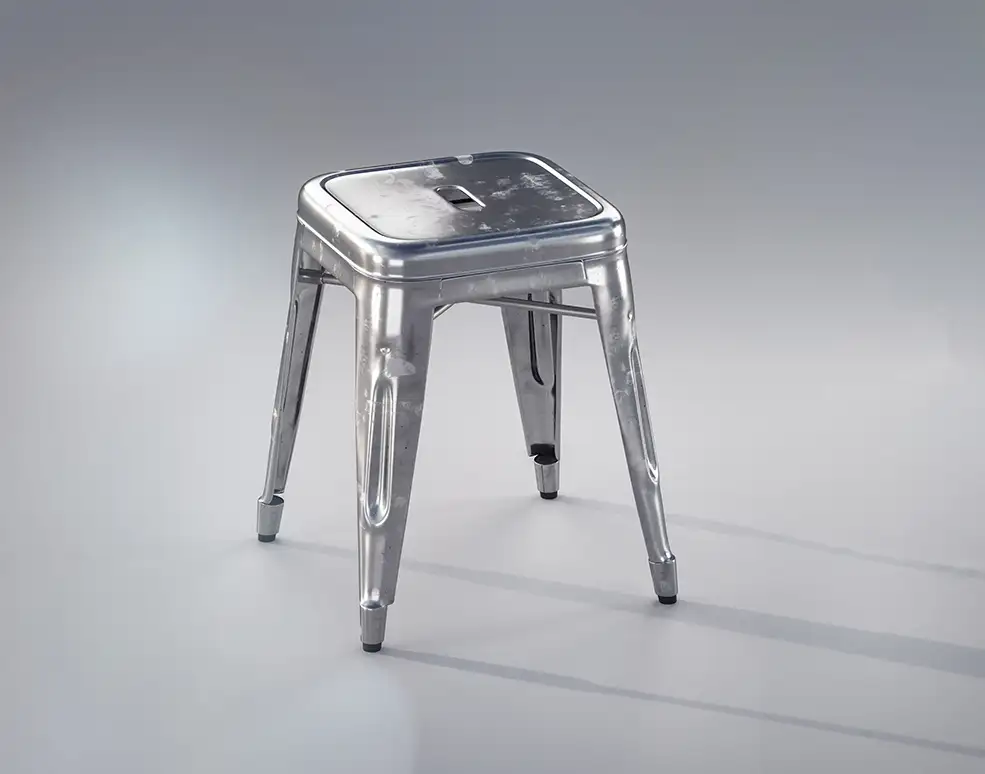 金属凳子C4D模型 Model Tolix LOOMA（Corona Render）