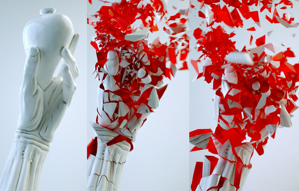 C4D实用工程第465季：破碎的手臂和心雕塑动画C4D工程C4D Project[Cinema4D - Octane]