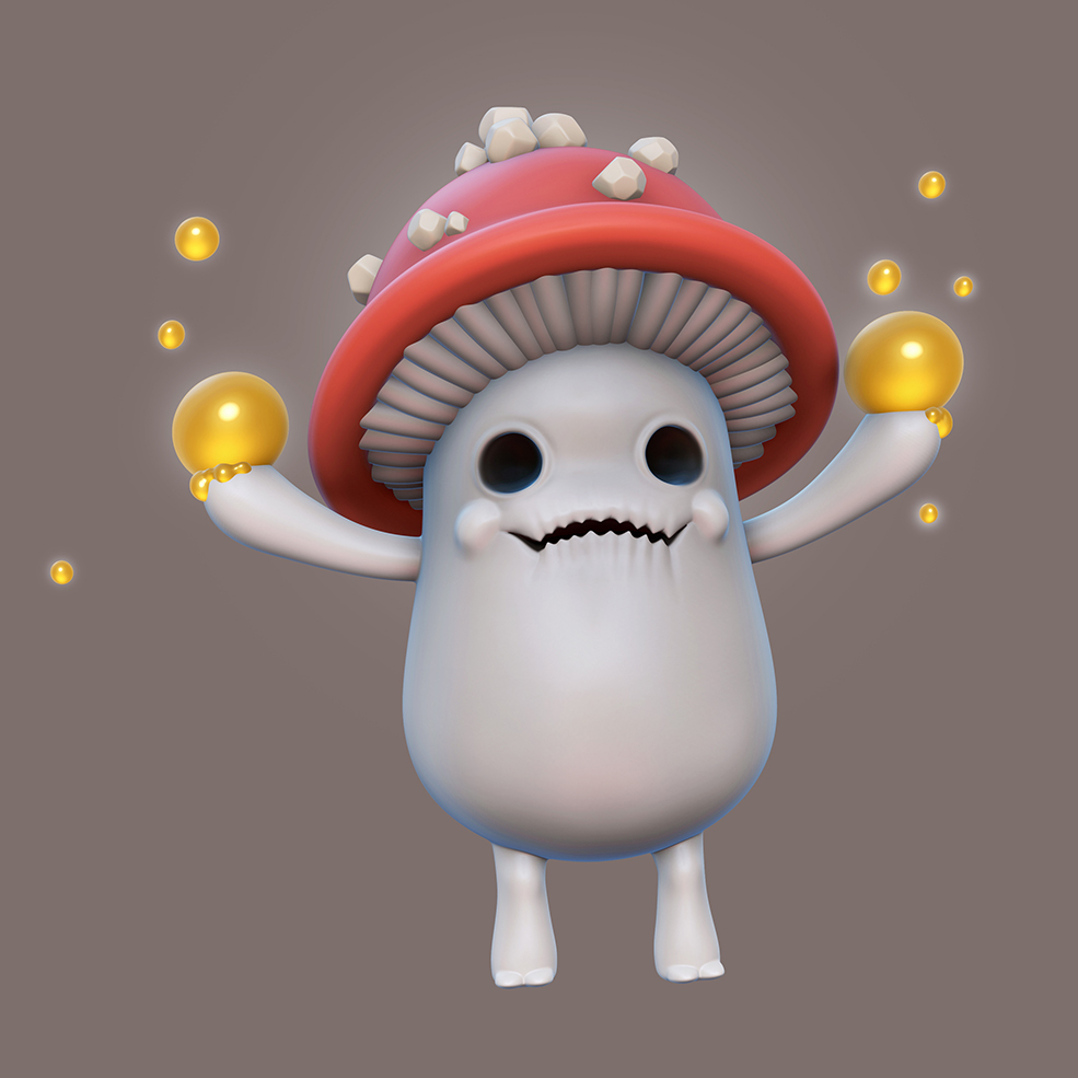 卡通蘑菇角色形象3d模型（.ztl）Mushy Boi - C4D之家 - comp.jpg