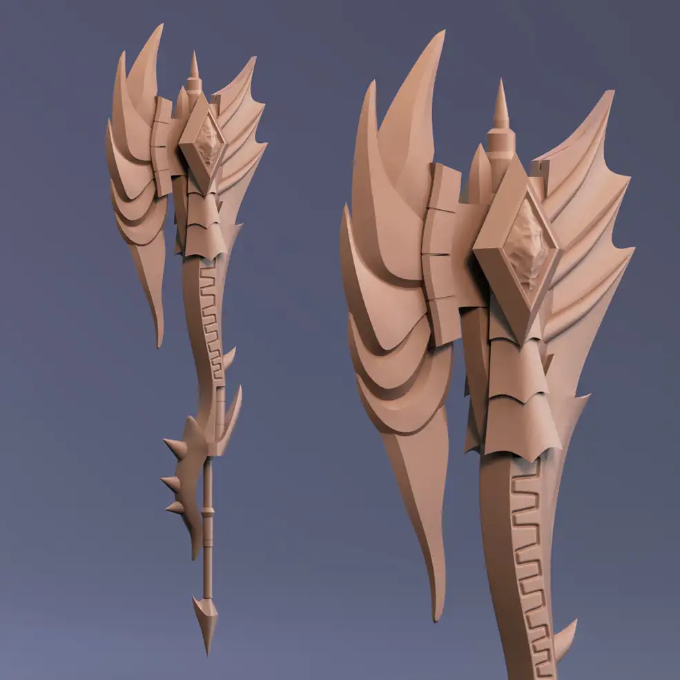游戏武器装备斧子3d模型 Voltaic Axe（obj/c4d/stl/ztl） - C4D之家 - compSquare.jpg