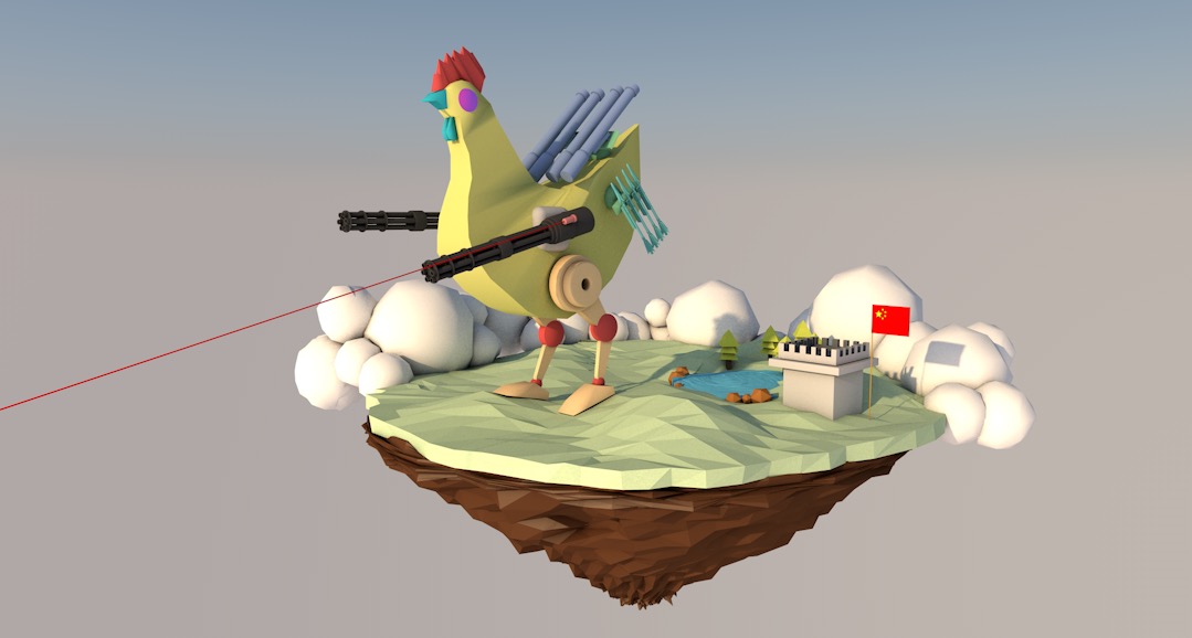 C4D低面多边形战斗鸡工程模型 - C4D之家 - 屏幕快照 2017-10-24 21.34.23.jpg