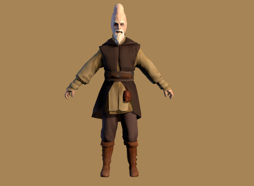 星战大战 基-阿迪-曼迪C4D模型 SWTFU Ki Adi Mundi Model - C4D之家 - 1.jpg