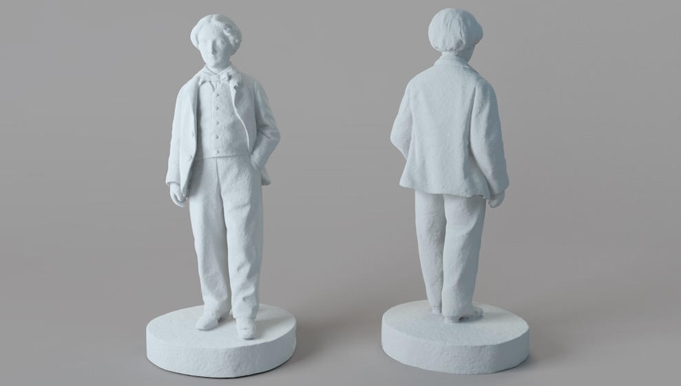 国外雕塑 人物雕塑 弗朗索瓦雕塑C4D模型 Francois Willeme Bursche Im Sakko