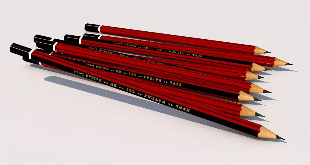 特拉吉铅笔C4D模型 Natraj Pencil 3ds Model