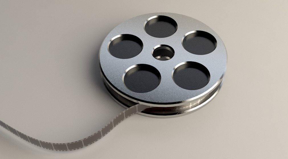 电影胶片卷轴C4D模型 Film Spool 3D Model