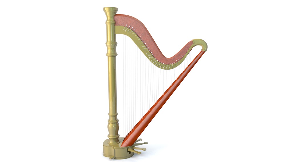 拨弦乐器竖琴C4D模型 Harp 3d model - C4D之家 - cinema4d_ 2017-10-28 16.35.37.jpg