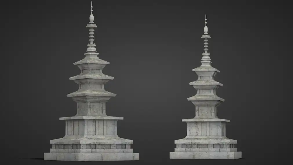 古塔C4D模型 pagoda 3d model