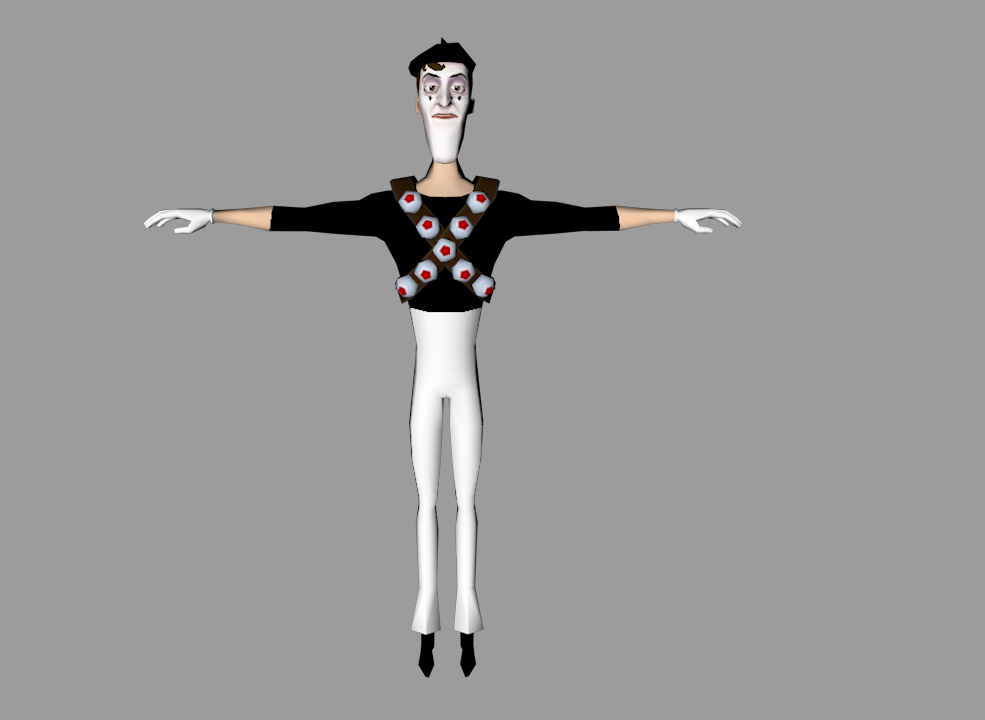 身背炸弹的小丑C4D游戏模型 Incredibles Bomb Voyage Model