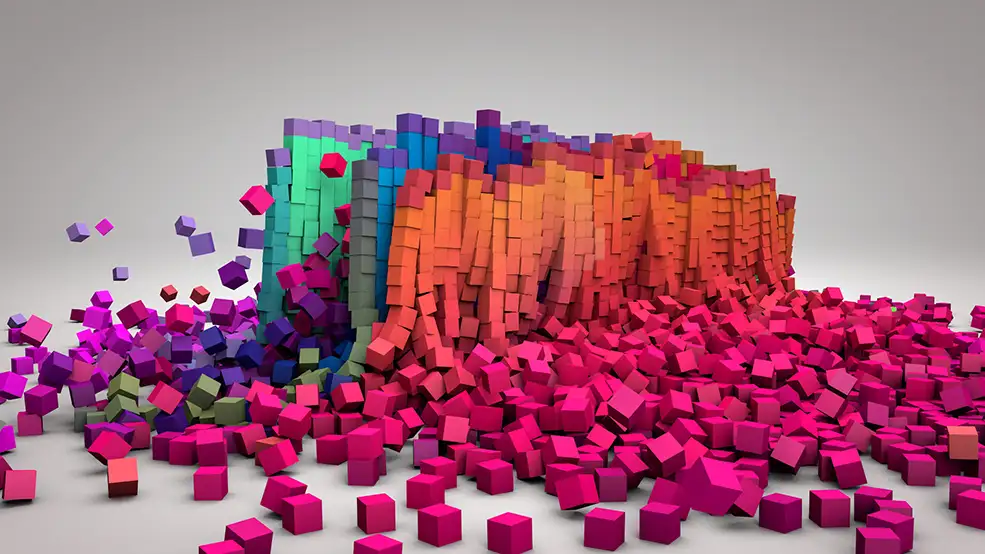 C4D方块墙坍塌动画工程 Cinema 4D Cube Animation