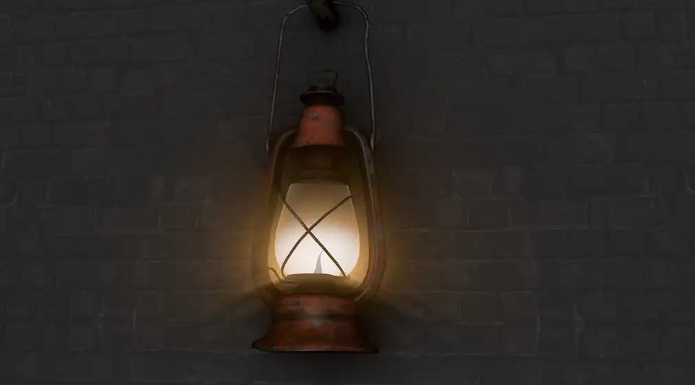 煤油灯C4D模型 hurrican lamp
