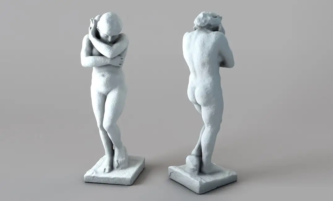 站立的裸体人像雕塑C4D模型 Bootleg Eve