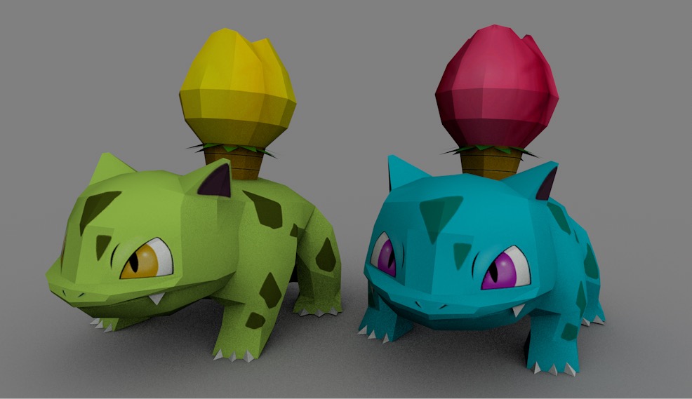神奇宝贝/精灵宝可梦/口袋妖怪游戏卡通精灵：妙蛙草C4D模型 Ivysaur - C4D之家 - cinema4d_ 2017-11-03 10.52.16.jpg