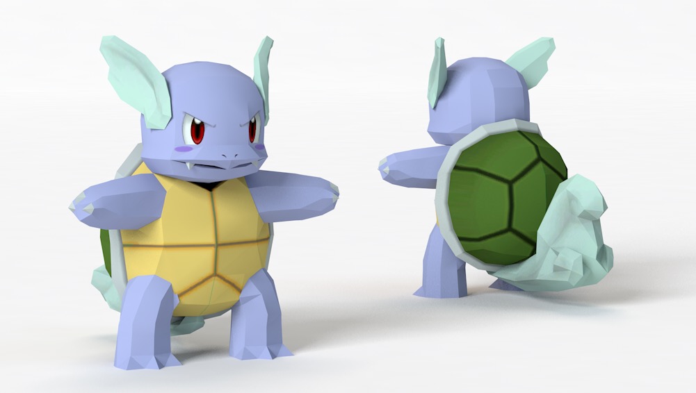 卡通小海龟 多边形乌龟 卡咪龟C4D模型 Wartortle - C4D之家 - cinema4d_ 2017-11-03 17.28.25.jpg