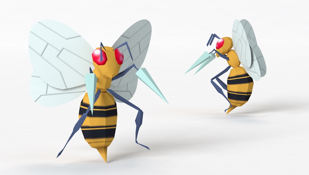 卡通大黄蜂 马蜂卡通 大针蜂C4D模型 Beedrill - C4D之家 - cinema4d_ 2017-11-04 12.17.28.jpg