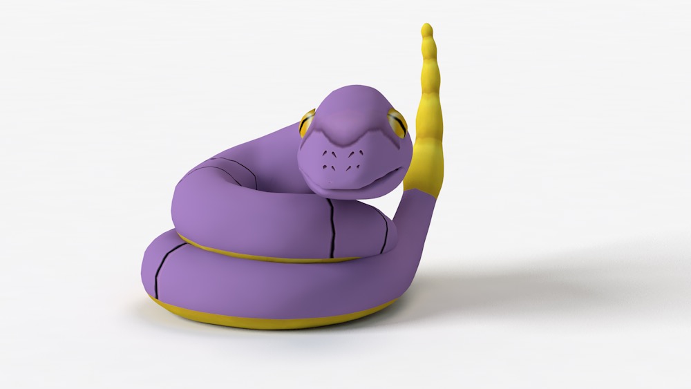卡通小蛇 响尾蛇 阿柏蛇C4D模型 Ekans - C4D之家 - cinema4d_ 2017-11-04 14.54.11.jpg