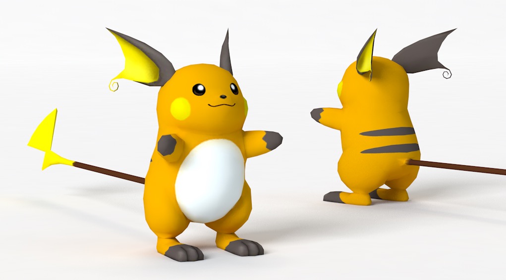 口袋妖怪 神奇宝贝精灵雷丘C4D模型 Raichu - C4D之家 - cinema4d_ 2017-11-06 10.03.15.jpg
