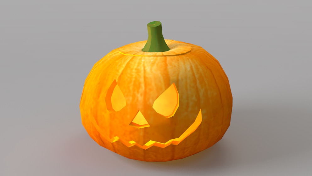 万圣节南瓜C4D模型 Halloween Pumpkin