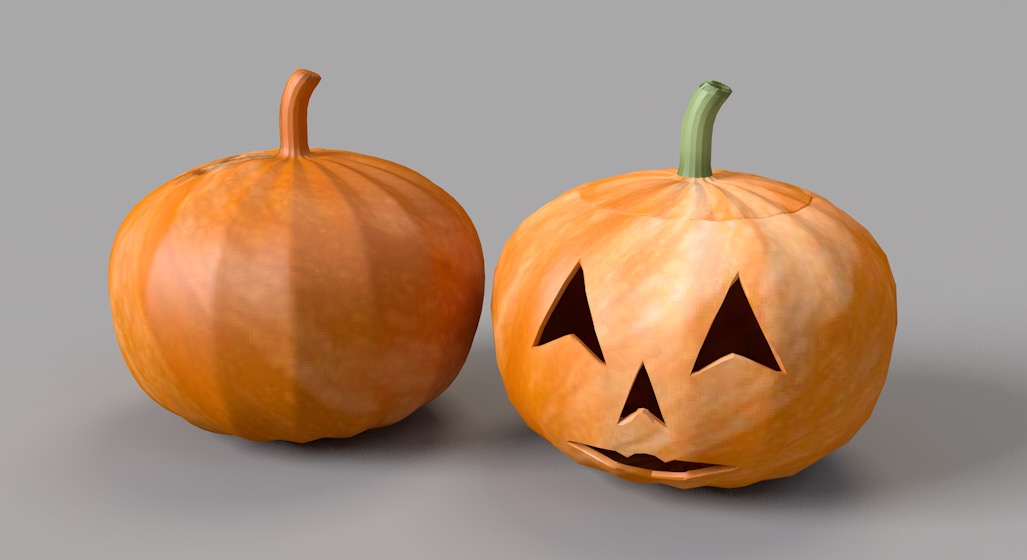 万圣节南瓜C4D模型 Halloween Pumpkin